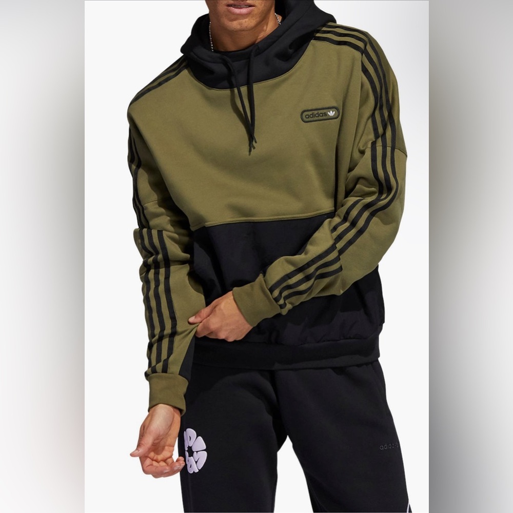 Adidas Originals SPRT Mixed Media Pullover Hoodie